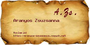 Aranyos Zsuzsanna névjegykártya